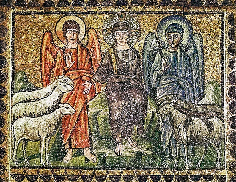 Mosaico con la primera imagen del demonio que se conoce
